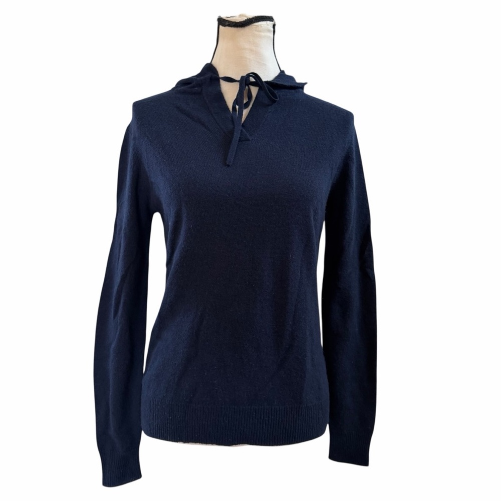 Theory navy blue cashmere hoodie sweater